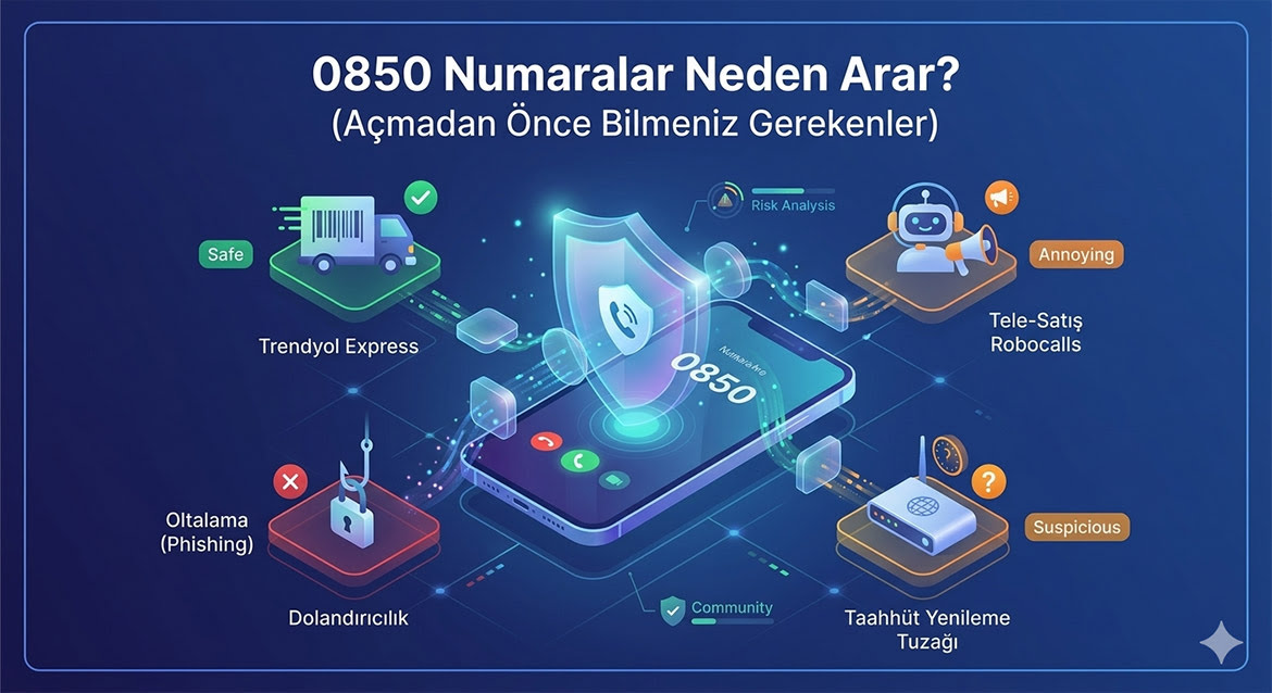 0850 numaraların arama nedenleri ve güvenlik